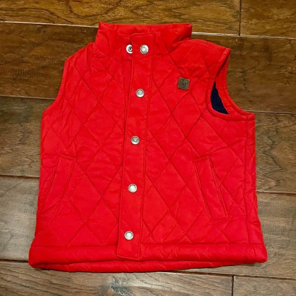 Janie and Jack Red Boys Vest - 6-12 Months